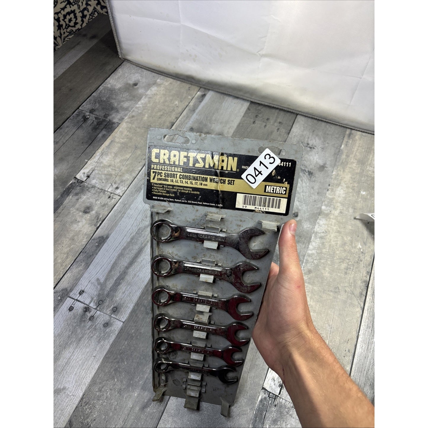 Craftsman USA Metric 12-18mm 6pc Stubby Wrench Set VV Series 44111