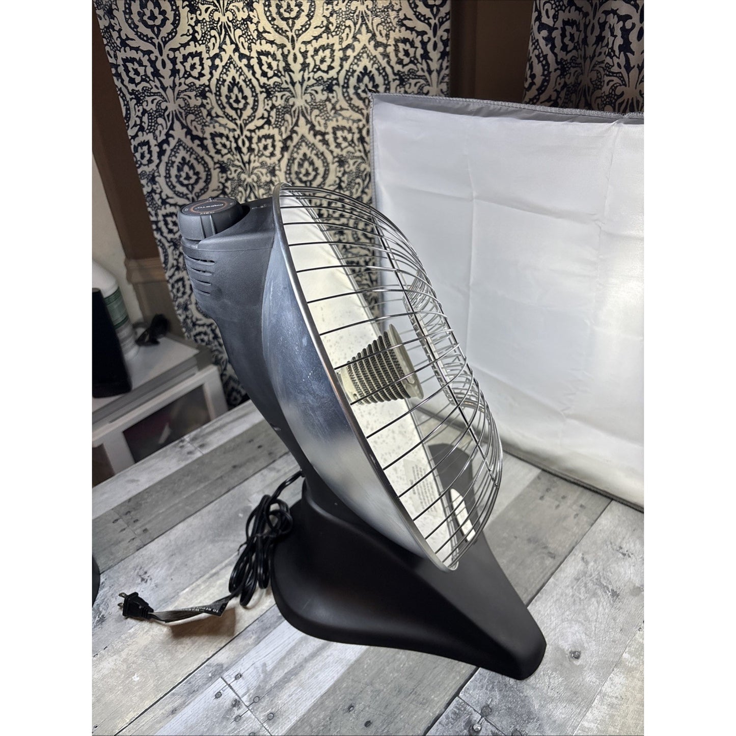 Presto Heat Dish Parabolic Electric Heater Model 0792201 Works
