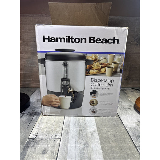 Hamilton Beach 40514R 40 Cup Dispensing Coffee Urn - Black/ Stainless Steel