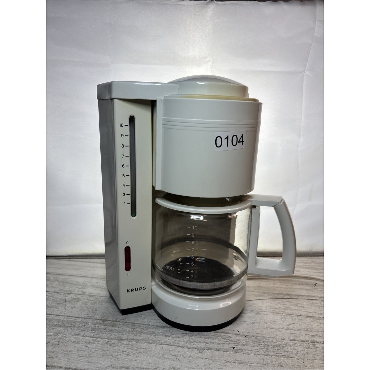 Krups Coffee Maker Type 192 10 Cup White 120V 850W Made in Mexico - TESTED WORKS
