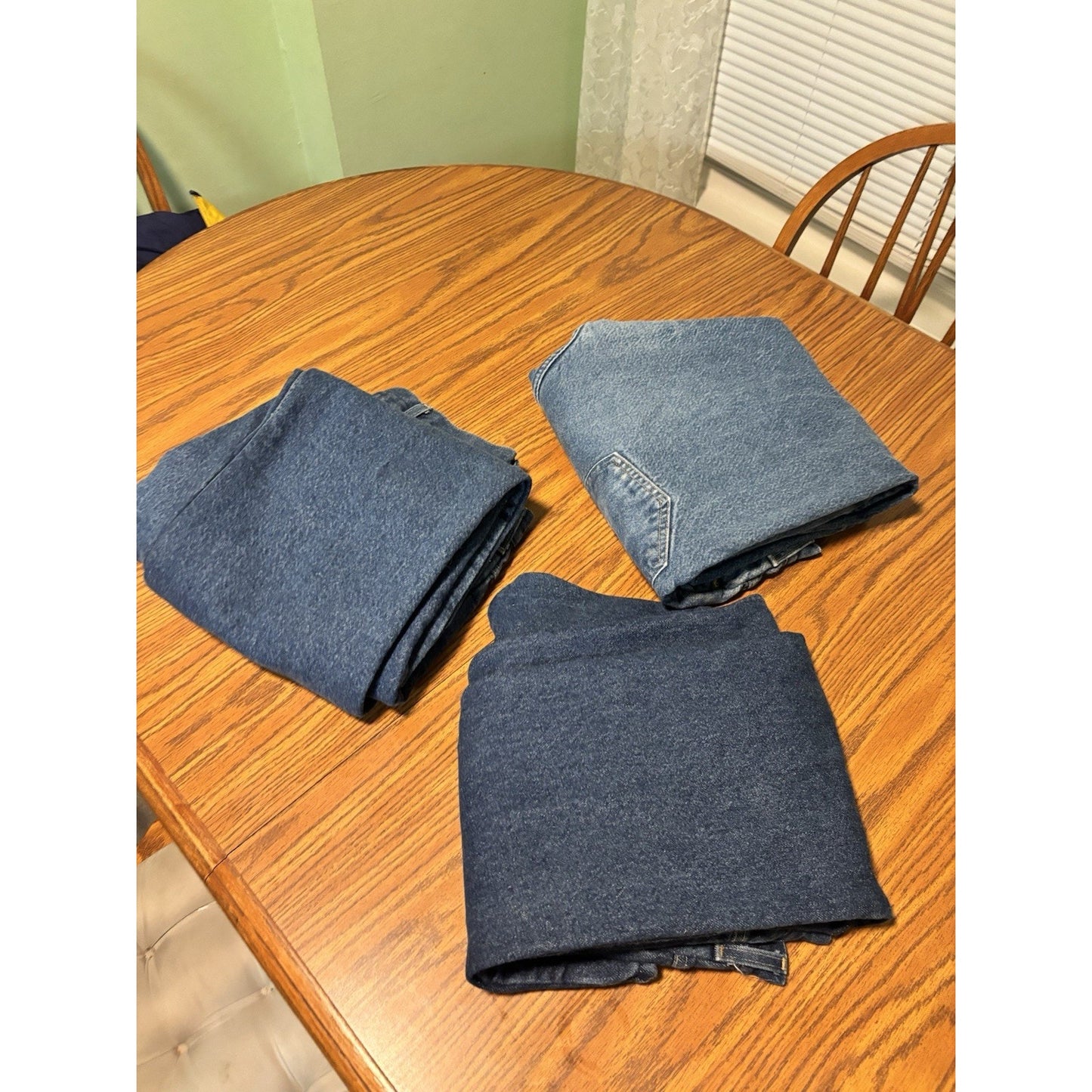 3x Vintage Carhartt Flannel Lined Jeans WF128 Made In USA Size 36x32