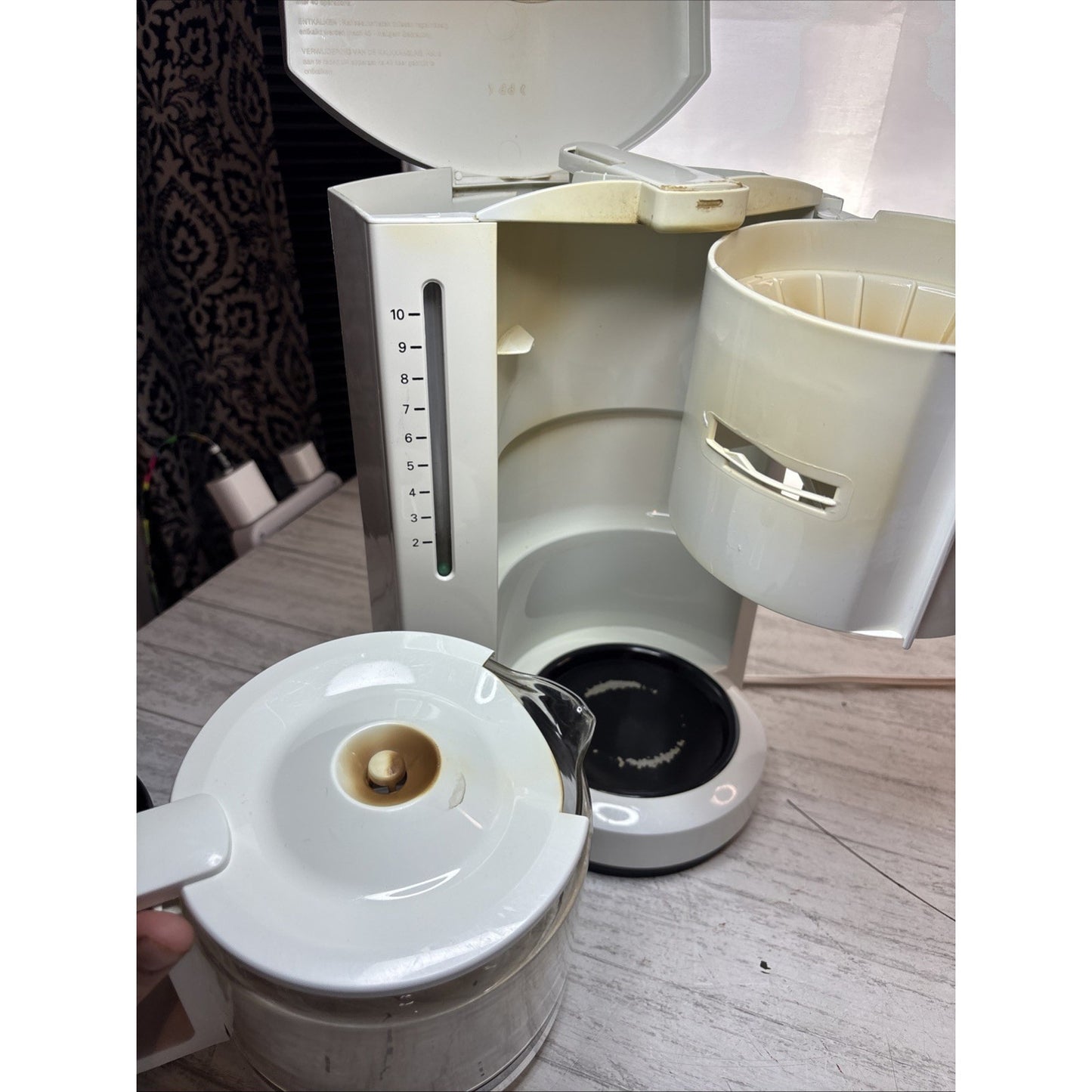 Krups Coffee Maker Type 192 10 Cup White 120V 850W Made in Mexico - TESTED WORKS