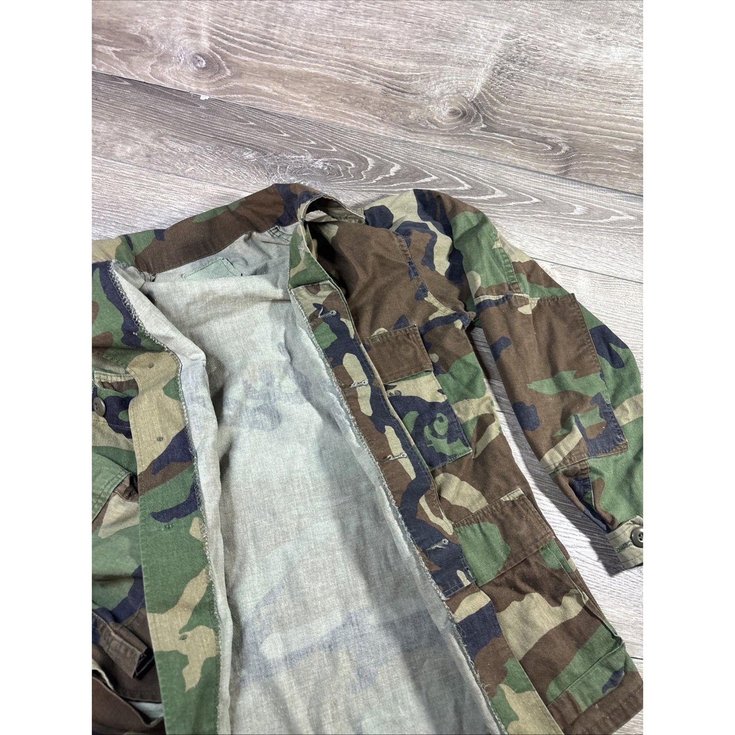 Vintage USMC Woodland BDU Field Coat Jacket X-Small Short