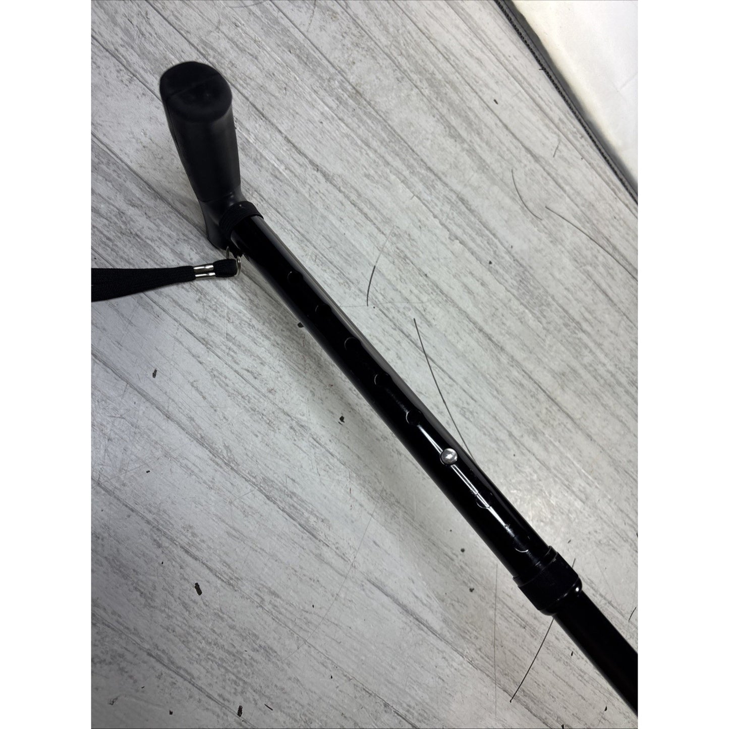 HurryCane Collapsable, Adjustable, Black, T-Handle, 3Point Base, All-Terrain NOB