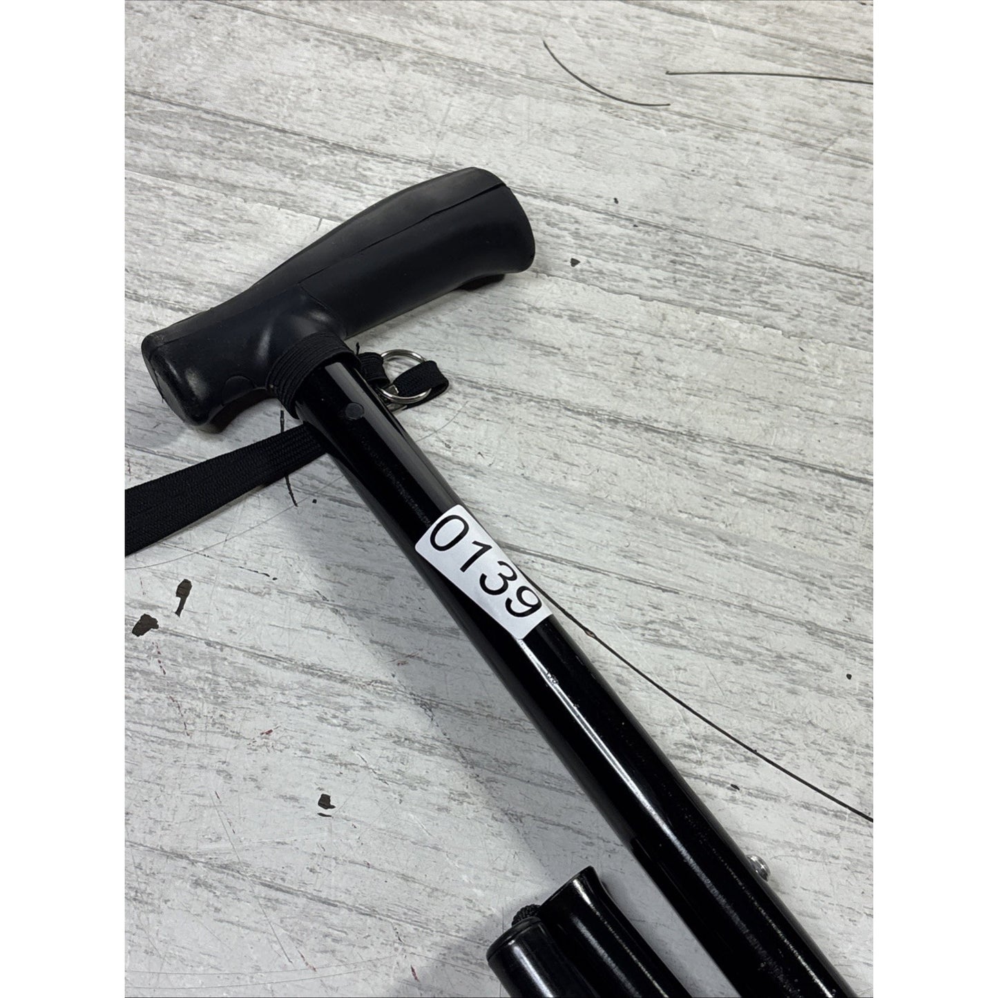HurryCane Collapsable, Adjustable, Black, T-Handle, 3Point Base, All-Terrain NOB