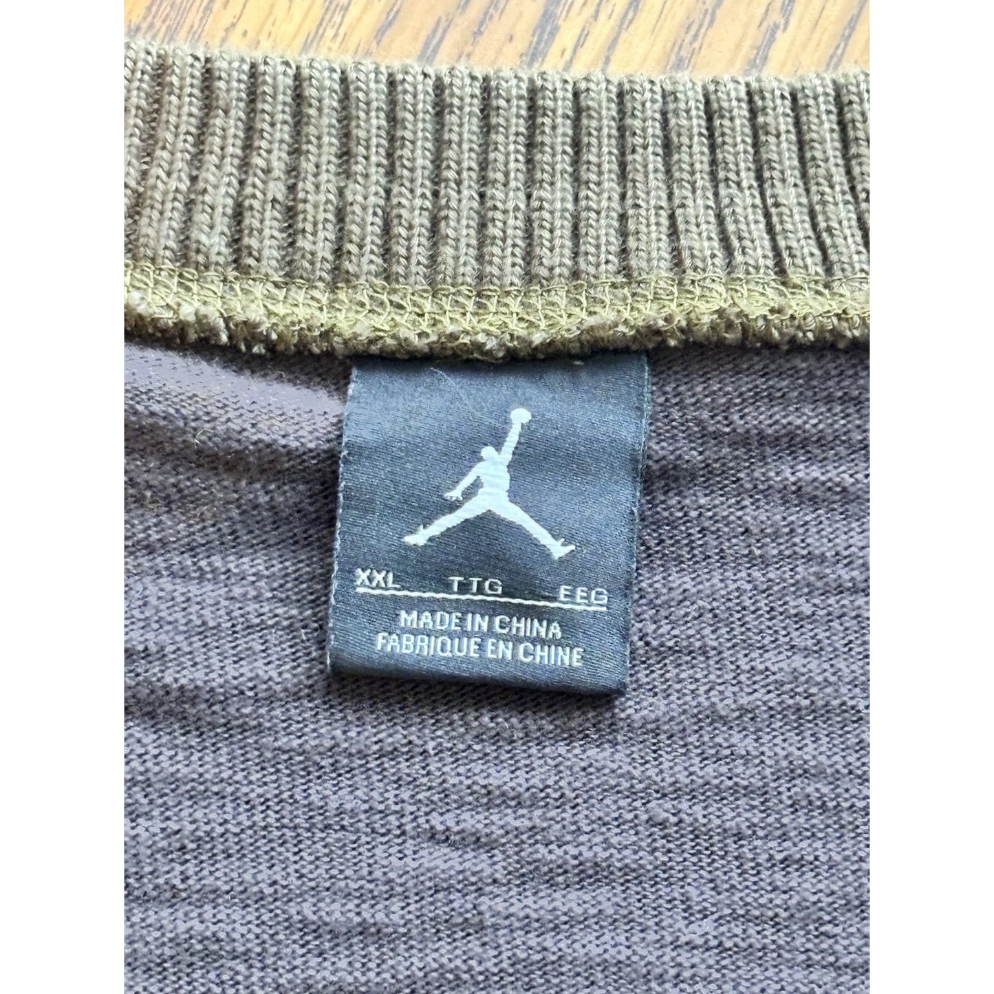 Nike Air Jordan Argyle Style Soft Sweater Sweat Shirt Men Size XXL