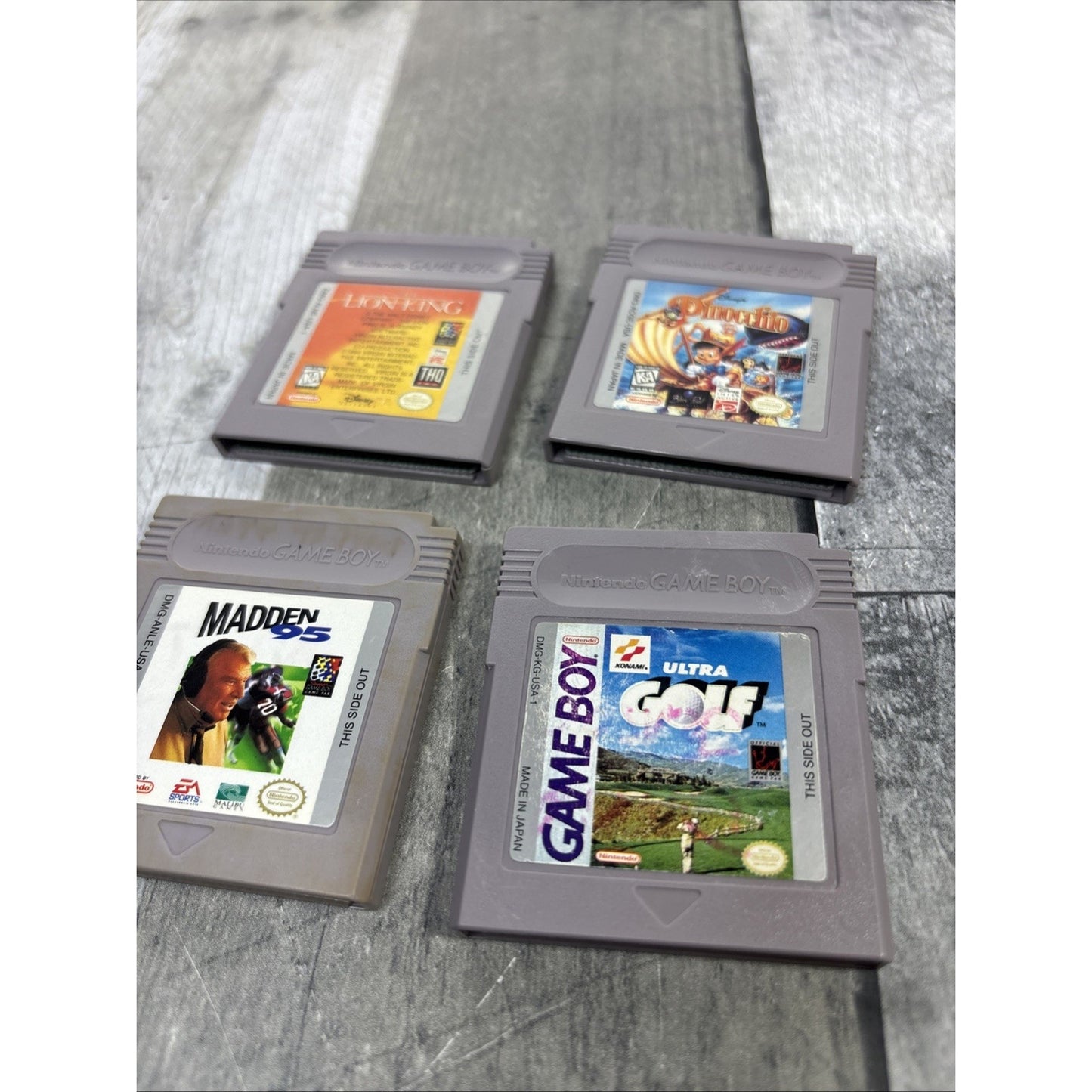 Nintendo Game Boy Game Lot! - Disney Lion King, Pinocchio Madden 95, Ultra Golf