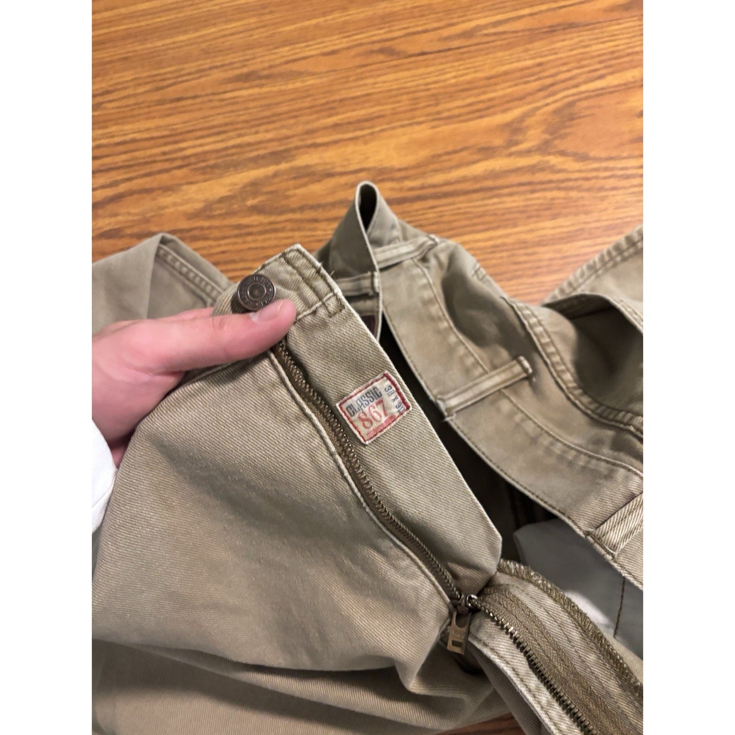 Polo Ralph Lauren Mens Classic 867 Jeans Beige Brown 100% Cotton 38x30 Preppy