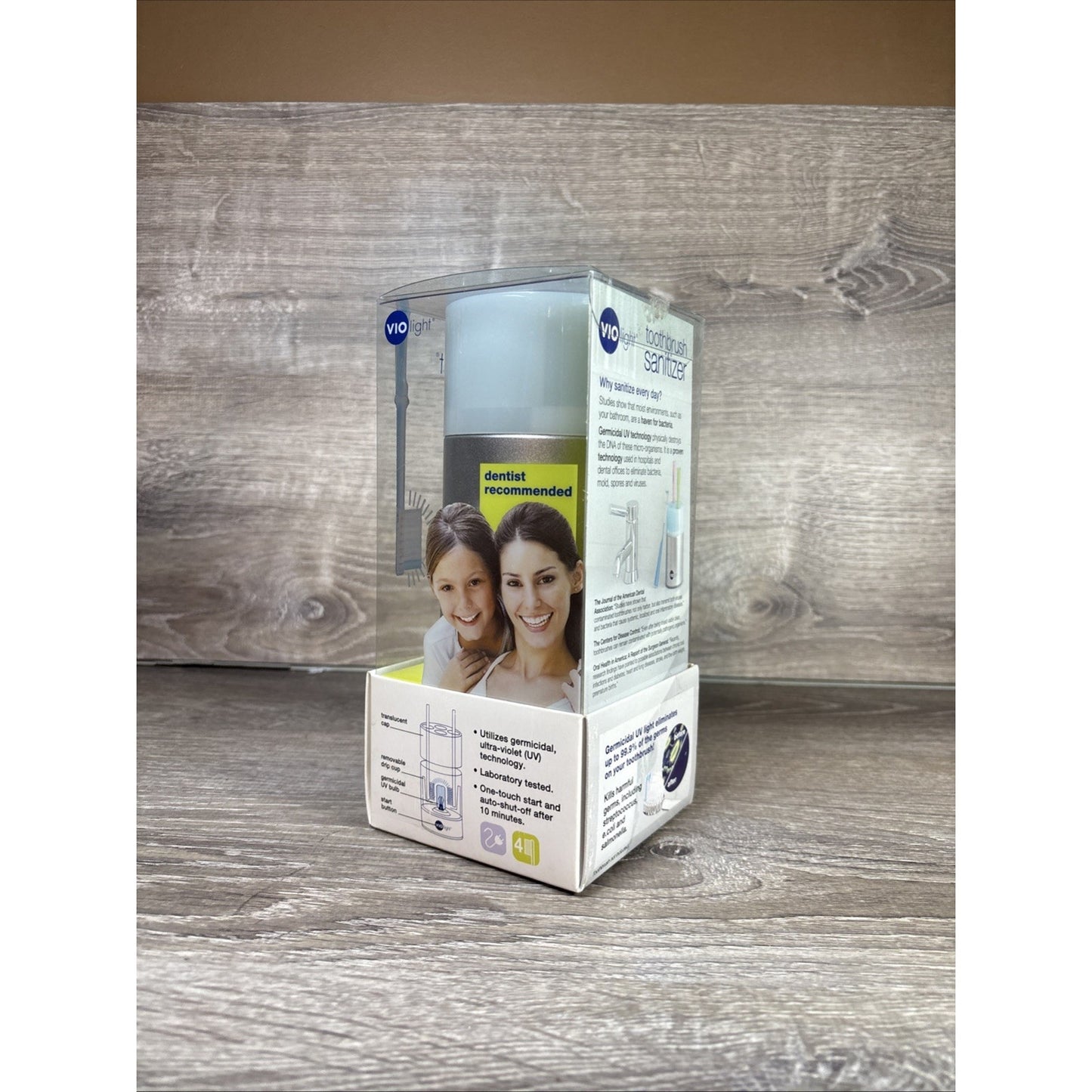 NIB Violight Toothbrush Sanitizer VIO100 Multi Toothbrush UV Sanitizer OralB +
