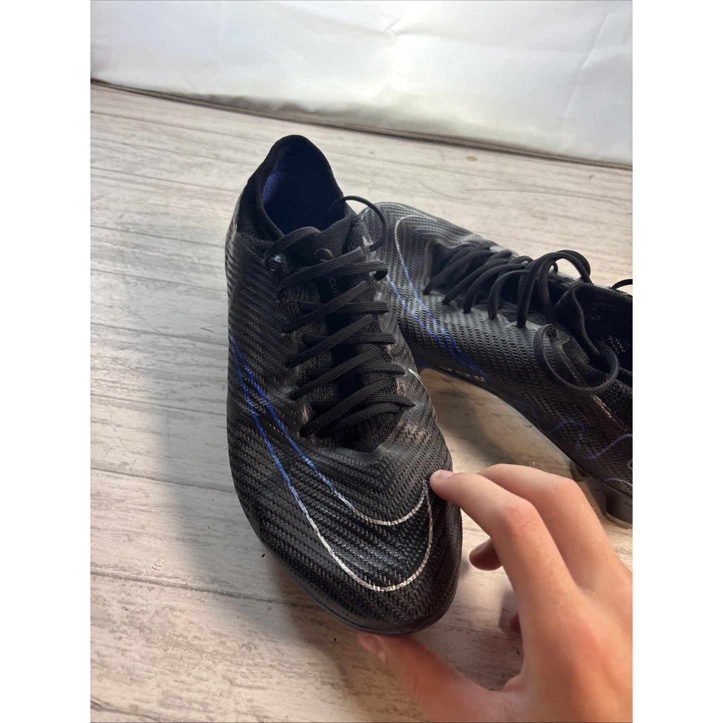 Nike Zoom Vapor 15 Pro FG Shadow Pack Black Royal DJ5603-040 Mens Size 11.5