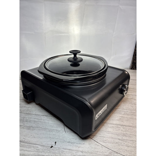 CROCK POT 2.5 -Quart Slow Cooker SCCPMD2-CH Black Connectable Banquet